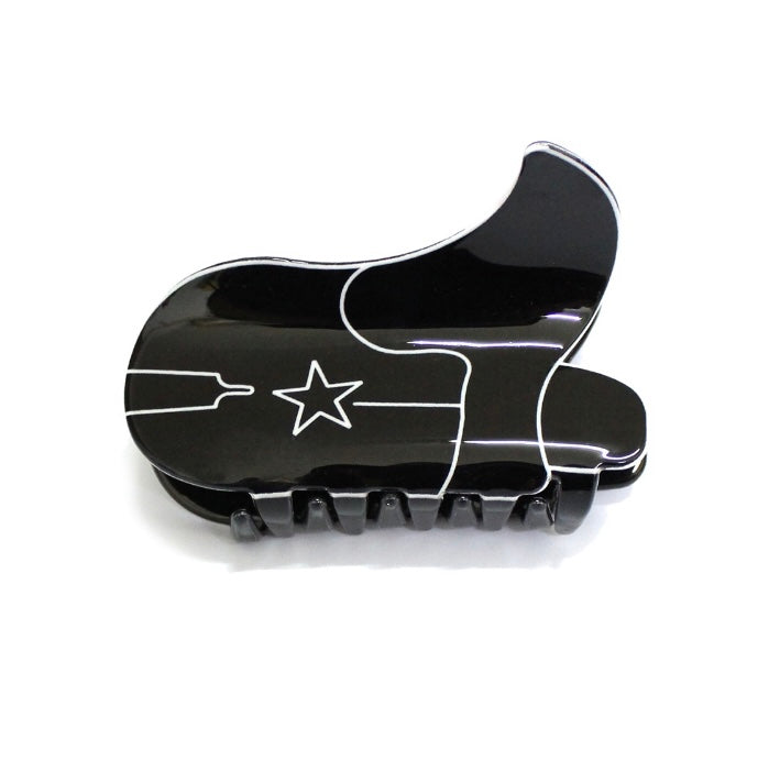 Black Boot Claw Clip