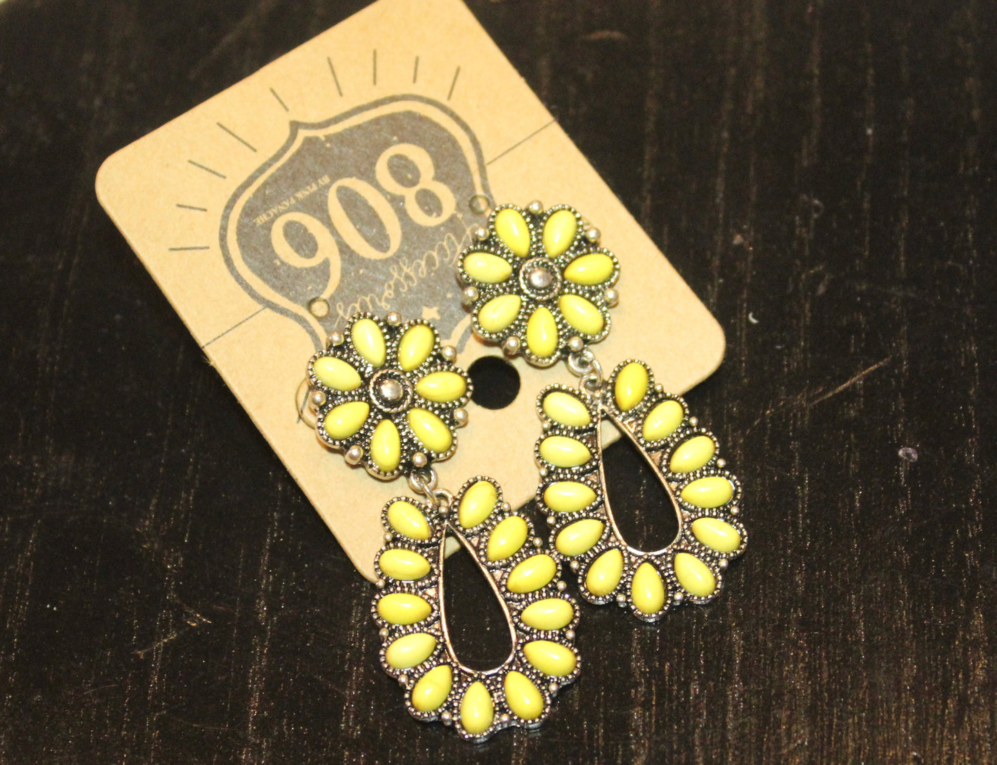 Yellow flower Earrings