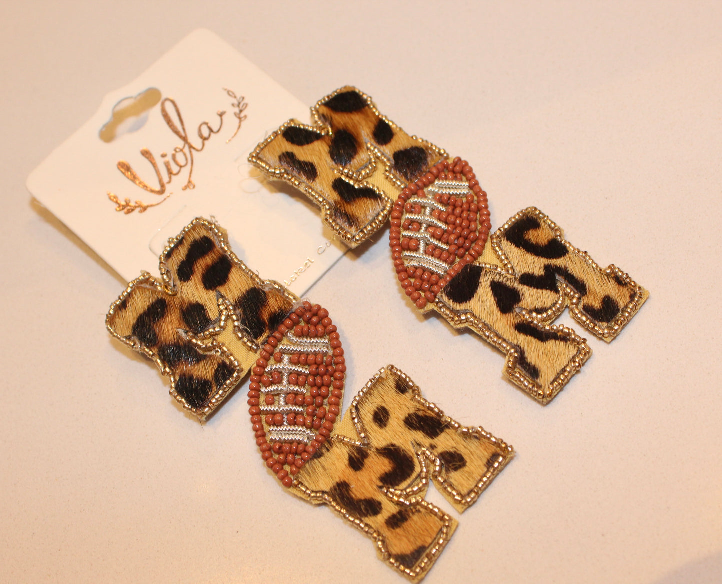 Mom Football Earrings