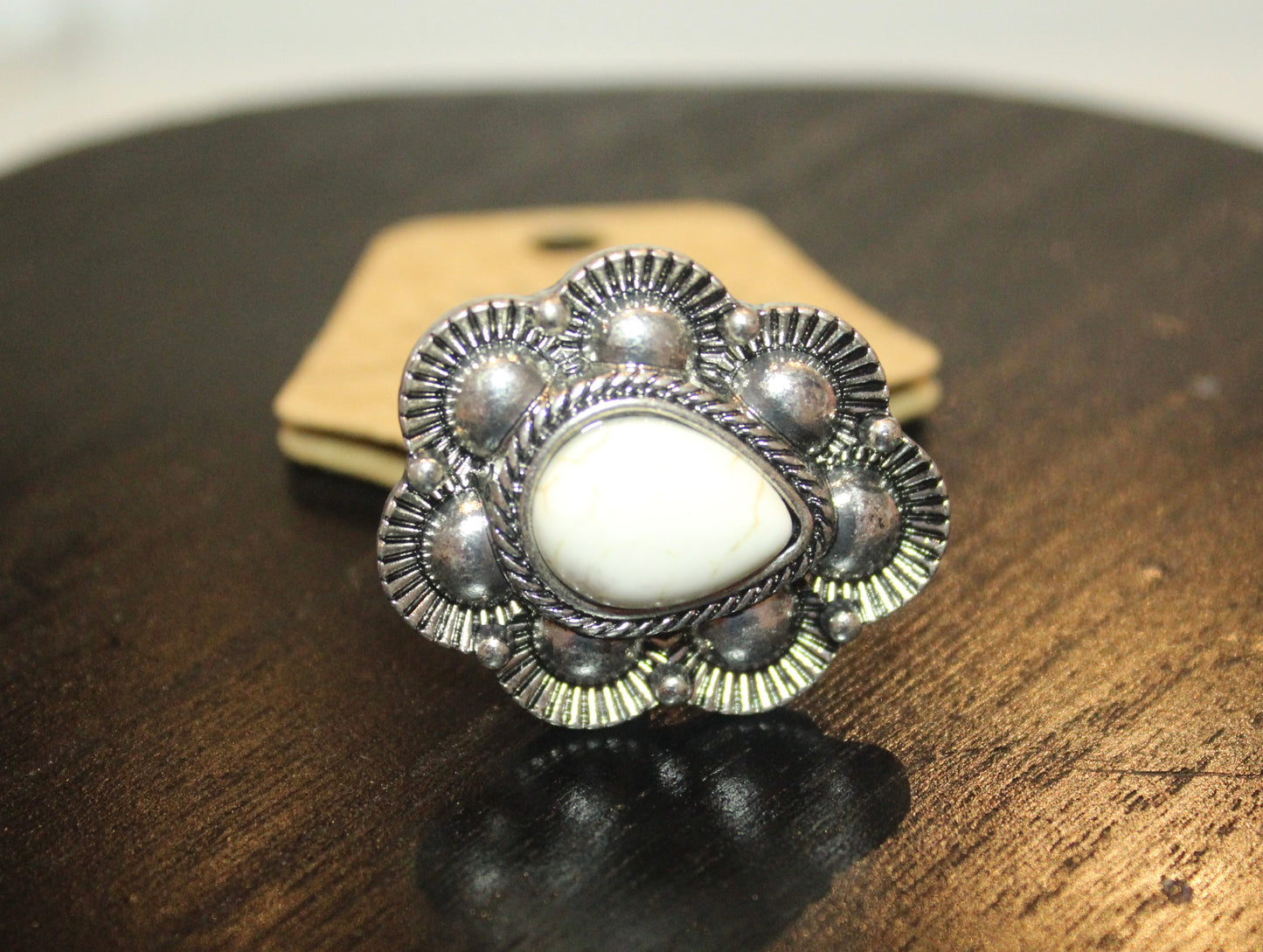 Silver Marble Ring
