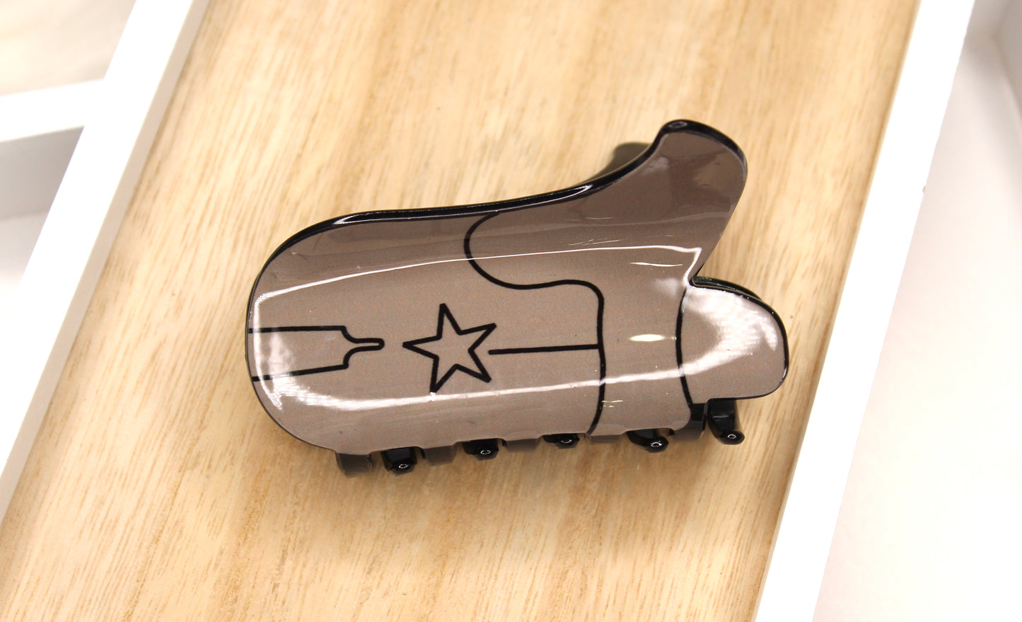 Taupe Boot Claw Clip