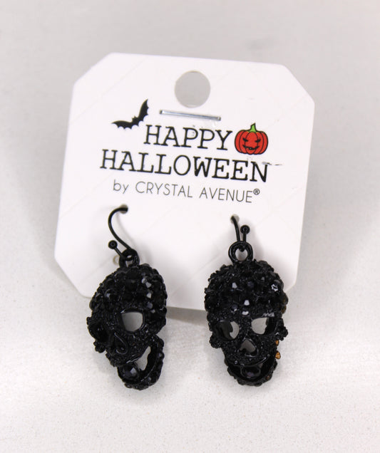 Black Skull Earrings