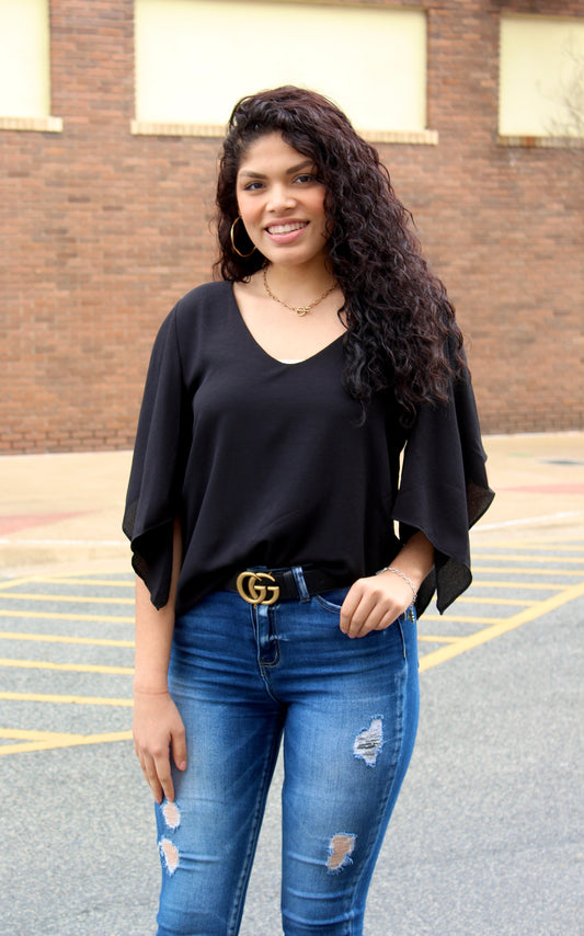 Belle Flutter Sleeve Top