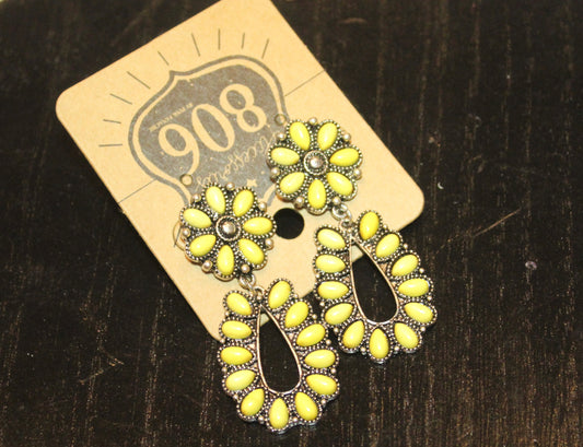 Yellow flower Earrings